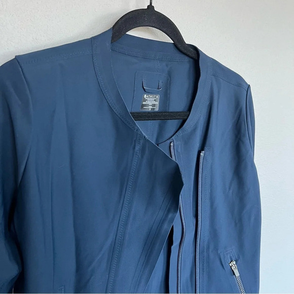 ATHLETA Stellar Moto Zip Technical Jacket Navy Blue Casual Women’s Small - Picture 4 of 12